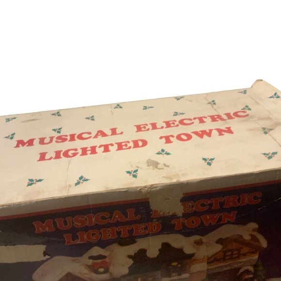 Christmas Village Street Ceramic Christmas Decor Lighted Musical - Picture 10 of 11